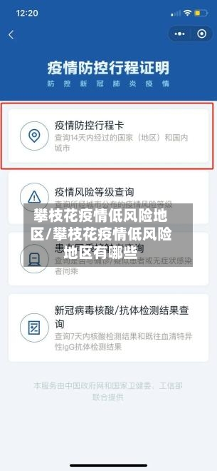 攀枝花疫情低风险地区/攀枝花疫情低风险地区有哪些-第2张图片