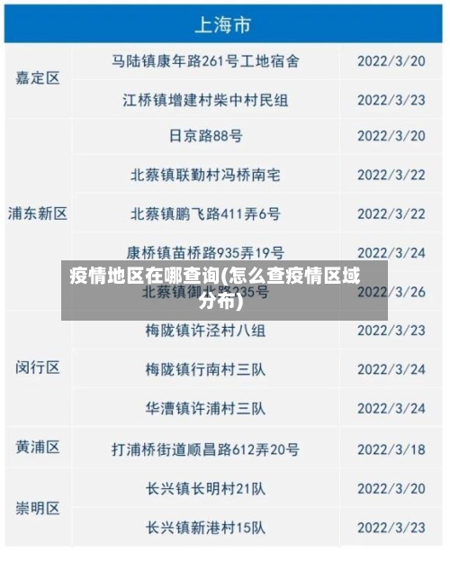 疫情地区在哪查询(怎么查疫情区域分布)-第2张图片
