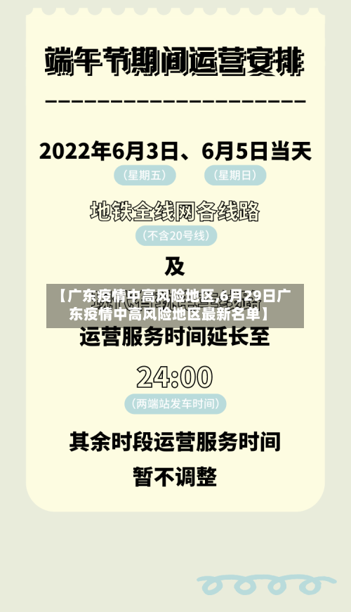 【广东疫情中高风险地区,6月29日广东疫情中高风险地区最新名单】