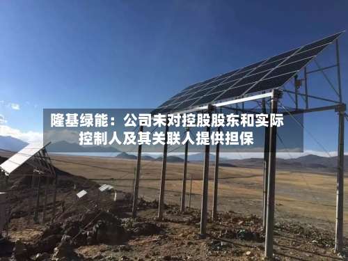 隆基绿能:公司未对控股股东和实际控制人及其关联人提供担保