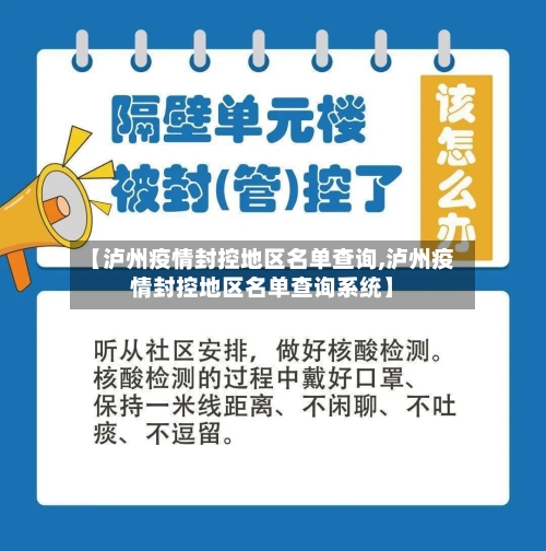【泸州疫情封控地区名单查询,泸州疫情封控地区名单查询系统】